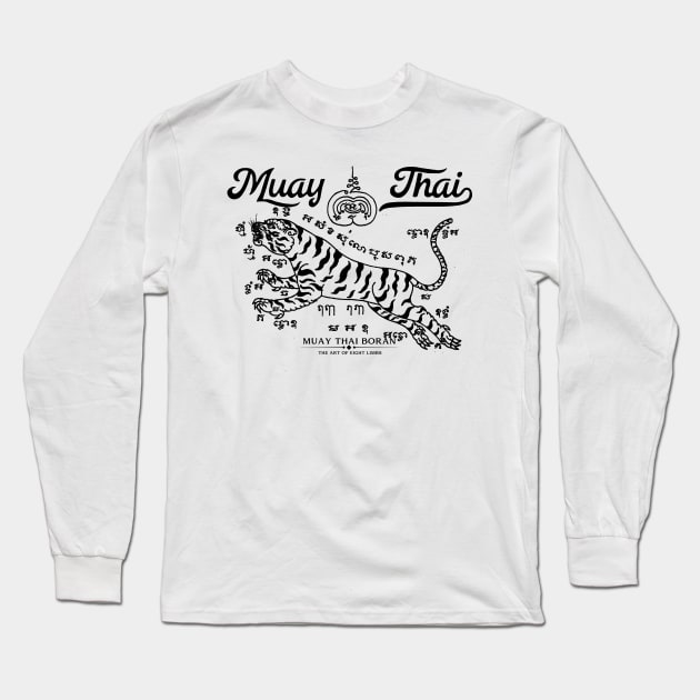 MMA Tattoo Tiger Long Sleeve T-Shirt by KewaleeTee